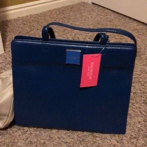 Isaac Mizrahi Purse Navy Blue  Leather